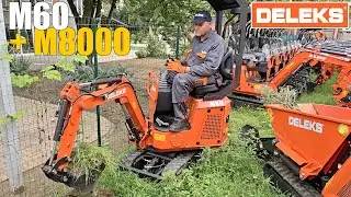 Miniescavatore DELEKS M60 e minidumper cingolato M8000 - lavori su terra