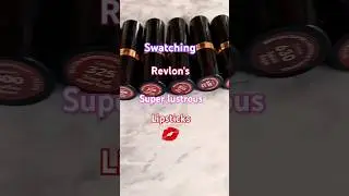 Swatching revlons super lustrous lipsticks 😘💋#revlon #revlonmakeup #swatches #lipstick #beauty