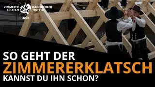 So geht der Zimmererklatsch! Kannst du ihn auch schon? #zimmerer #handwerk #holzbau #baustelle