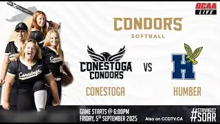 OCAA Women's Softball 🥎 Humber @ Conestoga Condors [2025/09/05] on CCDTV.ca