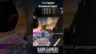 1 vs 3 Against Grandmaster Pro Squad 🤯😱 #ffshorts #darkgamers #shorts #freefire