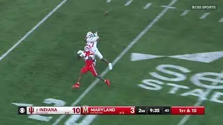 Louis Moore PICKS OFF Maryland's Malik Washington | Indiana Football | 11/01/25