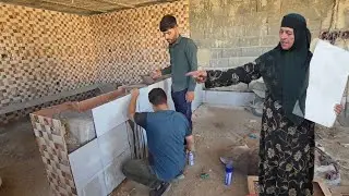 Finishing the house tiling: Grandma's endless battle to make her dreams come true