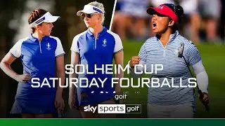 Solheim Cup: Alison Lee holes out for eagle as caddies celebrate shirtless!