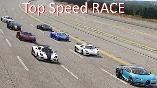 Bugatti Veyron SS, Chiron, Koenigsegg Regera, One:1, Agera, Hennessey Venom Top Speed Race /Assetto