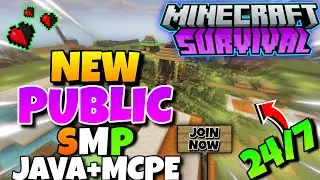 🍓 New Best Free Survival Public Smp Server For Minecraft 💧 | Java/Pe/Pojav | 24/7 Online | Join 1.21