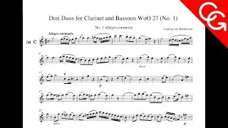 BEETHOVEN Duets for Clarinet and Bassoon, Corrado Giuffredi & Rino Vernizzi