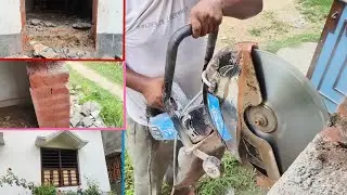 Brick 🧱 wall cutting||door cutting||16inch concrete cutting contactor West Bengal murshidabad