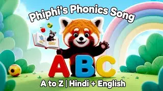A to Z Phonics with Phiphi | Hindi + English Alphabet Song for Kindergarten Kids | Phiphi phonics 