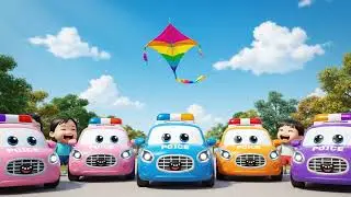 Dancing Police Cars for Kids | Fun Song, Colors & 3D Animation