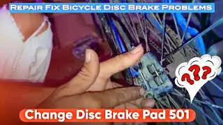 How To Change Perfect Cycle Disc Brake Pad 501 Repair Fix Bicycle Disc Brake Problems - Rvs Tiger