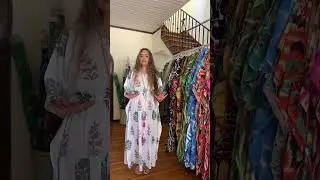 New Arrival! Our hand block printed Jal Wahal kaftan dress is perfect for summer! #kaftan #caftan