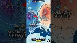 MASSIVE Atlantic Storm Incoming! Europe Weather Warning Jan 2026 #Shorts