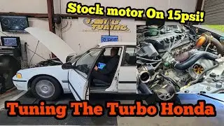 Sleeper Turbo Honda | Testing Maxpeedingrods Street Turbo! | Tuning/Dyno Pulls Street Pulls!!