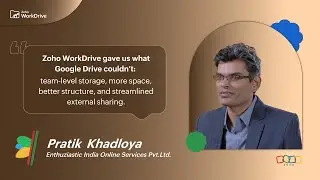 Zoho WorkDrive Customer Testimonials | Enthuziastic India