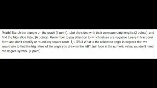 [Math] Sketch the triangle on the graph (1 point), label the sides with their corresponding lengths