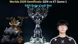 Worlds 2025 Semifinals: GEN vs KT Game 1 (GEN Ruler Corki Bot POV)