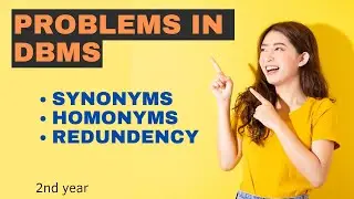 Synonym, Homonym, Redundancy Problems in DBMS Urdu / Hindi|Tech&Cs Department