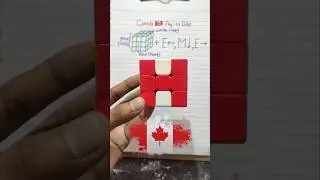 How to make canada flag on Rubik's cube || #shorts #rubikscube #canadaflag