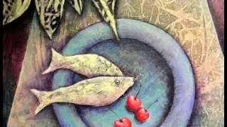 Acryltechniken kombinieren   Stillleben Zeitraffer , Combining acrylic techniques   time lapse