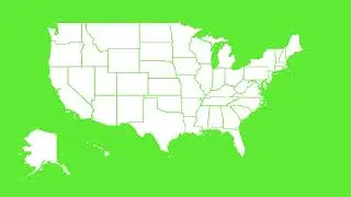 All 50 States of the USA Map | Free Green Screen Animation for Your Videos!
