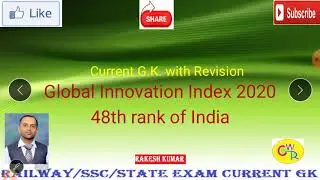 Global Innovation Index 2020 rankings, India got 48th rank