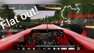 F1 Ferrari F138 driver eye view at Nordschleife Full throttle!!!