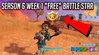 *FREE* BATTLE STAR LOCATION! SEASON 6 WEEK 1 Loading screen Battle Star! - Fortnite: Battle Royale!