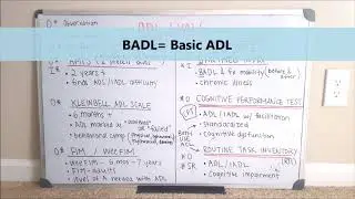 OT Adult ADL Assessments // AMPS Kleinbell FIM Barthel CPT RTI