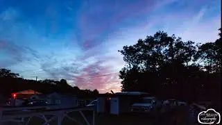 Sunset with colorful clouds over UACNJ