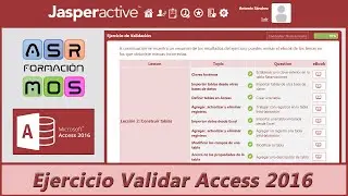 Ejercicio Validar Curso Access 2016 de Jasperactive