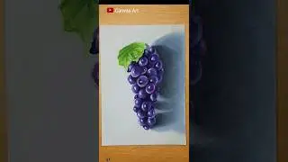 3d Grapes drawing with oil pastels #shorts #shortvideo #short #youtubeshorts #oilpastel  #drawing