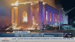 Historic downtown Marshall church destroyed in early morning fire