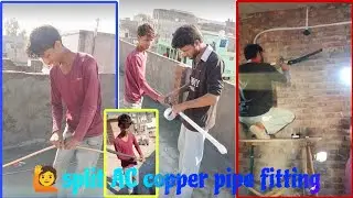 🙋 Split AC Copper Pipe Underground Fitting |Complete AC Piping Guide | Step-by-StepInstallation #yt 