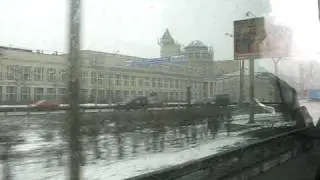 Third Ring Road, Moscow. View from tourist bus window.