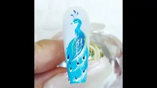 Wow Gorgeous Nail Art Design Inspired by Peacock | Venalisa