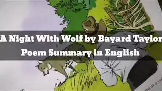 A night with a wolf Poem summary in English