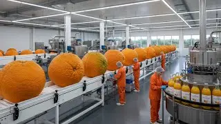 Inside a Modern Orange Juice Factory: From Fresh Tangerines to Bottled Citrus Juice