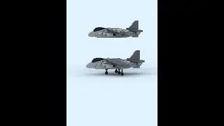 LEGO | Military MOC | McDonnell Douglas AV-8B Harrier II 1/110 Scale (Free Instructions)