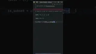How to Check if a List is a Subset of Another List in Python? #python #codingshorts #shorts