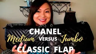CHANEL MEDIUM VS JUMBO FLAP- dimensions, weight, mod shots