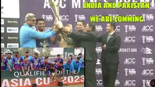 Nepal Lifting Trophy After Great Victory Against UAE
