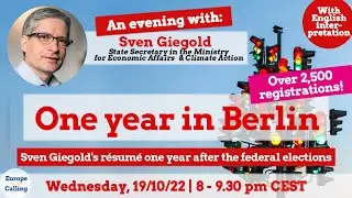 Europe Calling &ldquo;One year in Berlin &ndash; Sven Giegold&rsquo;s r&eacute;sum&eacute; one year after the federal elections&rdquo;