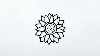 How to draw perfect SUNFLOWER 🌻 for kids 