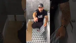 How To Cut Vinyl Tiles (No Measuring) #asmr #diy #shorts