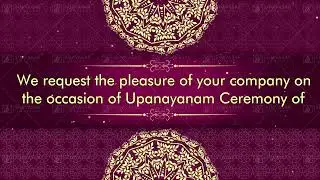 Upanayanam Invitation Online || Upnayan Sanskar Invitation Card Digital ||  UCV08