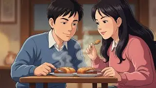 A Long Rainy Night Cooking in the Camper Van | Cozy Life | Ghibli Style
