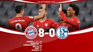 INCREDIBLE! Bayern Munich 8 - 0 Shalke | Gnabry Hat-Trick. Sane Debut Goal. Lewandowski Goal.