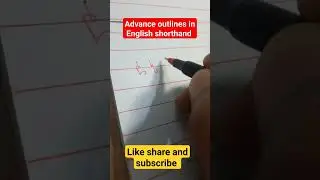 advance outlines in English shorthand daily hard words joinings the best outlines
