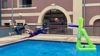 Swimming Pool Basketball Ball Trick Shots | First Video! | Simply Spectacular